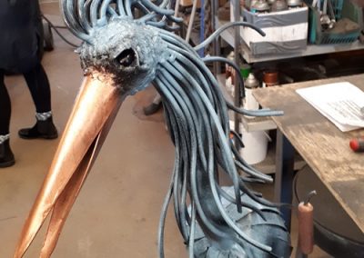 Nelson Shaw Steel sculpture of heron