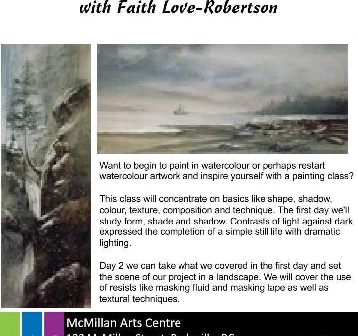 Watercolour Beginner and Post-Beginner Workshop with Faith Love-Robertson