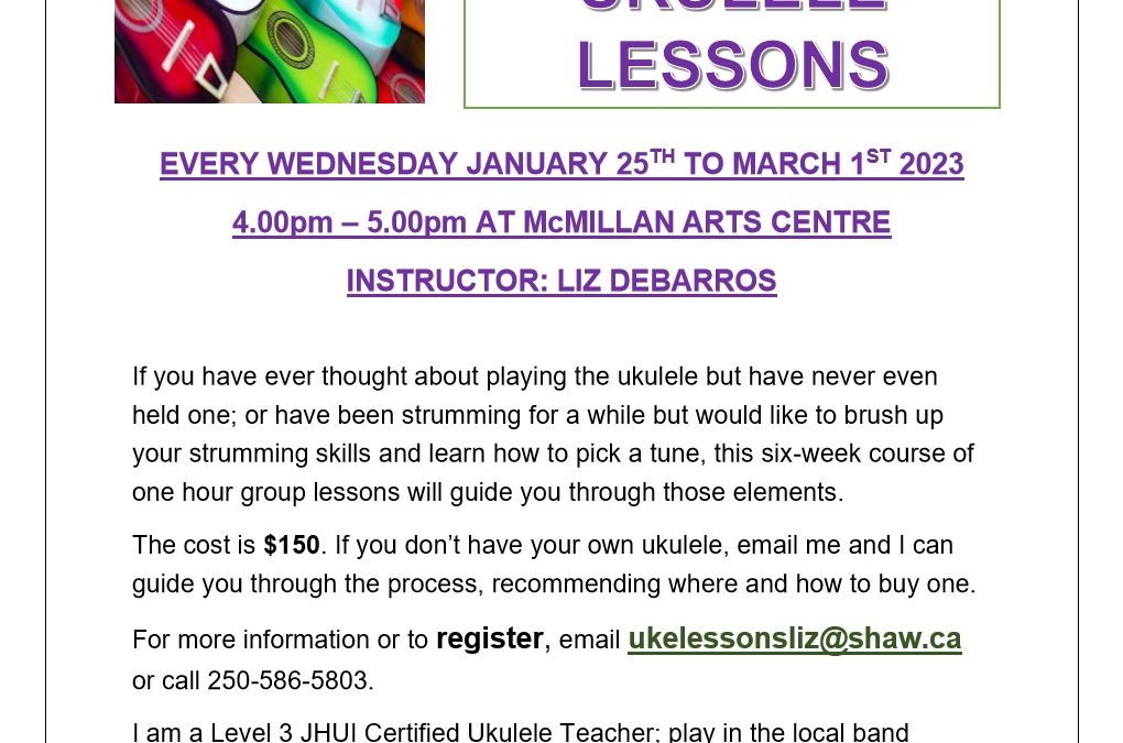 Absolute Beginner Ukulele Lessons with Liz DeBarros