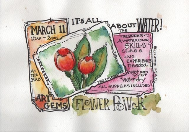 Flower Power: an Art Gems watercolour workshop with Carla Flegel