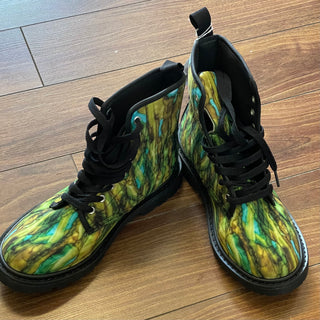 Pattiann Withapea - Canvas boot- size 7.5W - Pattiann Withapea - McMillan Arts Centre Gallery, Gift Shop and Box Office - Vancouver Island Art Gallery