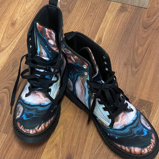 Pattiann Withapea - Canvas boot- size 8.5W - Pattiann Withapea - McMillan Arts Centre Gallery, Gift Shop and Box Office - Vancouver Island Art Gallery