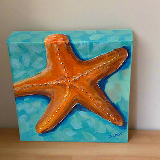 Darlene Looy - Acrylic - Sea Star - 6" x 6" -  - Mixed Media - McMillan Arts Centre & MAC Box Office
