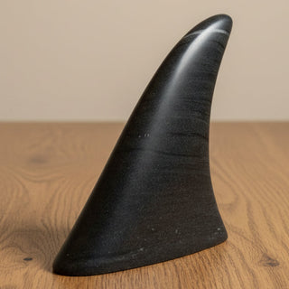 Ian Howie - Carving - Orca Dorsal Fin - 8" tall - Quadra Island marble