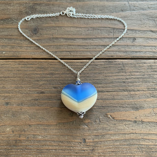 Garry White (Glass in Motion) - Necklace - Lampwork pendant - Heart, opaque - Garry White - Glass in Motion - Jewellery - McMillan Arts Centre & MAC Box Office