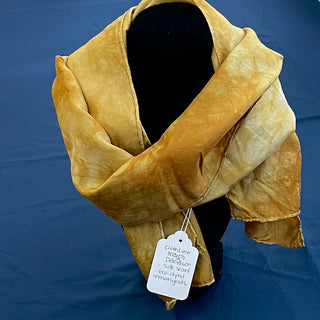 Margie Davidson - Scarf - Silk  -  Ecodyed with marigolds -  - Scarves - McMillan Arts Centre & MAC Box Office