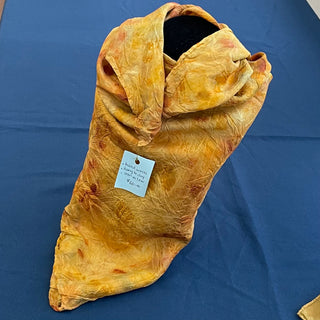 Margie Davidson - Scarf - Silk Square -  Ecodyed with coreopsis & marigold -  - Scarves - McMillan Arts Centre & MAC Box Office