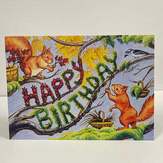 Andrea Walters - Card - Happy Birthday -Squirrelly Delight -  - Card - McMillan Arts Centre & MAC Box Office
