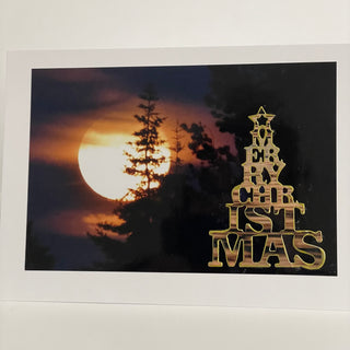 Jane Davidson - Christmas Card - White moon "Merry Christmas" -  - Card - McMillan Arts Centre & MAC Box Office