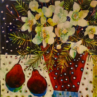 Jennifer McIntyre - Christmas Card - "Red Pears and Hellebores" -  - Card - McMillan Arts Centre & MAC Box Office