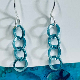 Lynn Orriss - Earrings -    Silver blue rings -  - Jewellery - McMillan Arts Centre & MAC Box Office