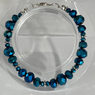 Lynn Orriss -  Bracelet - Blue crystals - 7" long -  - Jewellery - McMillan Arts Centre & MAC Box Office