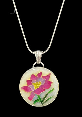 Gina Shear - Pendant -  Japanese Peony -  - Jewellery - McMillan Arts Centre & MAC Box Office