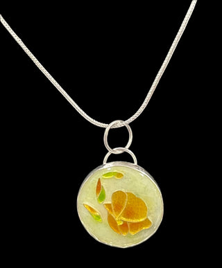 Gina Shear - Pendant -  Orange Poppy -  - Jewellery - McMillan Arts Centre & MAC Box Office