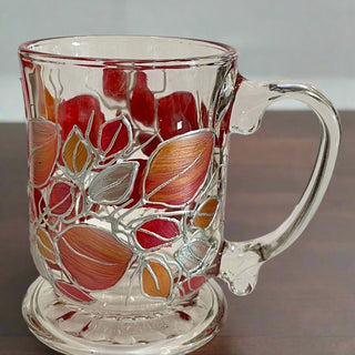 Lori Schiersmann - Pedestal Mug - Red /Copper/ Silver -  - Glass Art - McMillan Arts Centre & MAC Box Office
