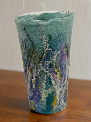 Darrell Giraldeau - Fibre Art - Felted vase with glass insert -  - Fibre Art - McMillan Arts Centre & MAC Box Office