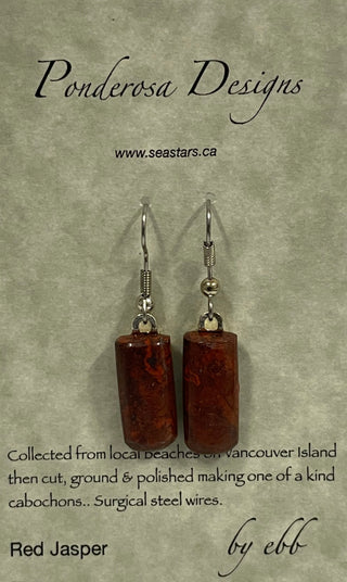 Elaine Bohm - Earrings - Red Jasper - surgical steel wires -  - Jewellery - McMillan Arts Centre & MAC Box Office