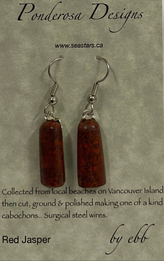 Elaine Bohm - Earrings - Red Jasper - surgical steel wires -  - Jewellery - McMillan Arts Centre & MAC Box Office
