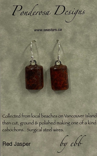 Elaine Bohm - Earrings - Red Jasper - surgical steel wires -  - Jewellery - McMillan Arts Centre & MAC Box Office
