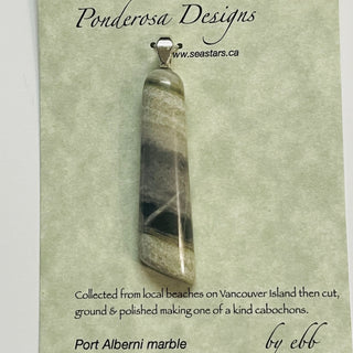 Elaine Bohm - Pendant -Port Alberni marble - 20" chain included -  - Jewellery - McMillan Arts Centre & MAC Box Office