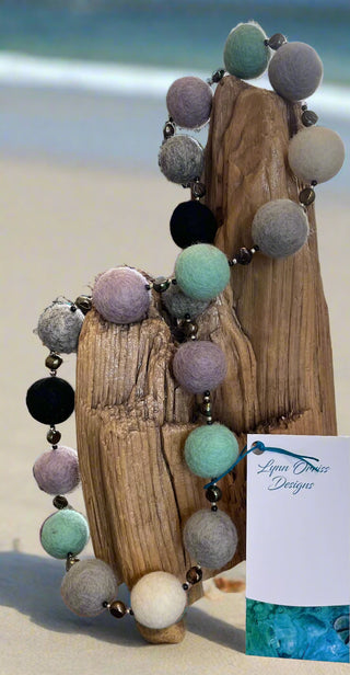 Lynn Orriss - Necklace - Felted Balls - 14" long -  - Jewellery - McMillan Arts Centre & MAC Box Office