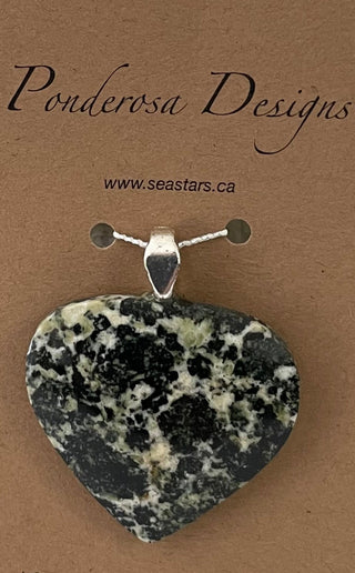 Elaine Bohm - Pendant - Heart - Jasper - 18" chain included -  - Jewellery - McMillan Arts Centre & MAC Box Office