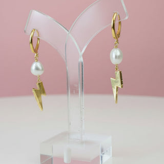 Julie Hawes - Earrings - Freshwater pearl and lightning charm -  - Jewellery - McMillan Arts Centre & MAC Box Office