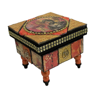 Bernice Pollock - Wood - Embellished box - 4.5" x 4.5" -  - Wood Art - McMillan Arts Centre & MAC Box Office