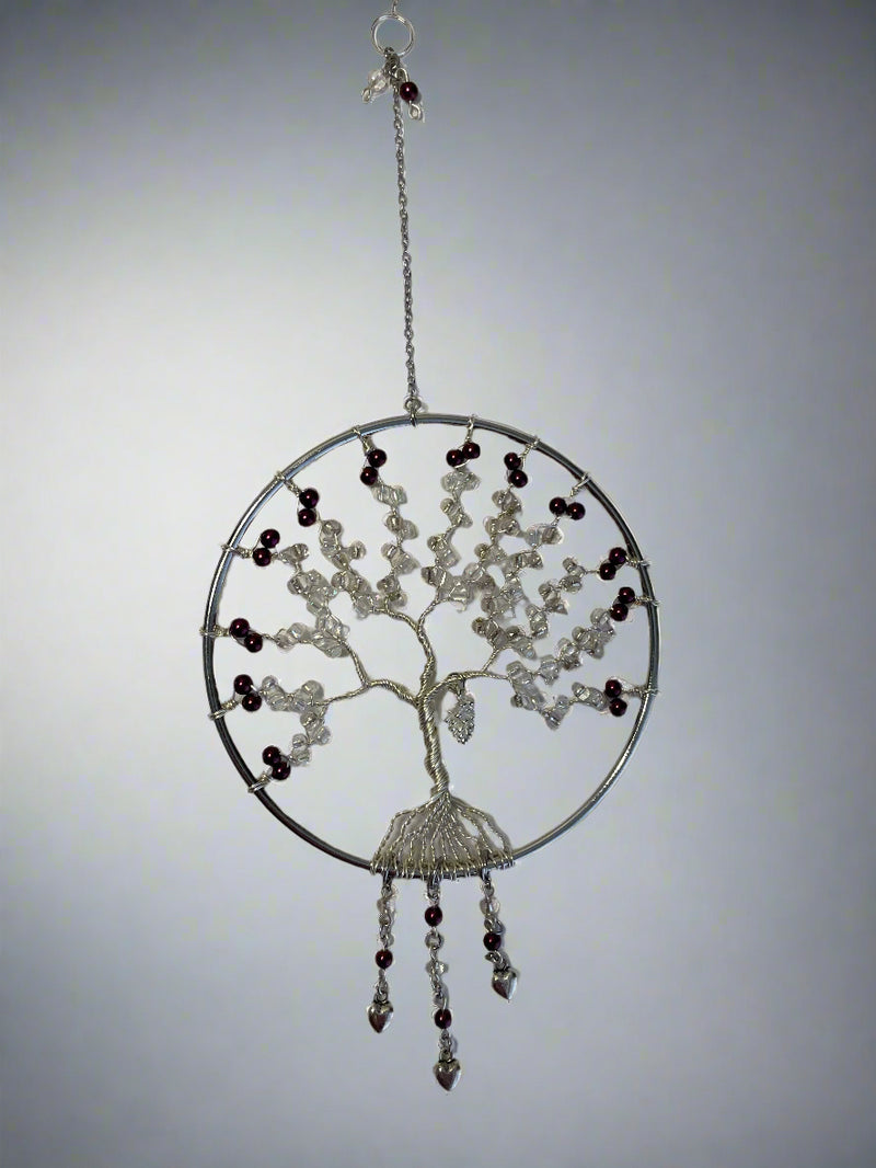 Dee Amendt - Suncatcher - Tree of Life  - 4" diameter, 9" hanging length -  - Metal Art - McMillan Arts Centre & MAC Box Office