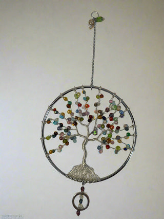 Dee Amendt - Suncatcher - Tree of Life  - 4" diameter, 9" hanging length -  - Metal Art - McMillan Arts Centre & MAC Box Office