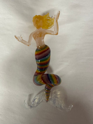 Rubius Glass - Suncatcher - Large Mermaid - Rainbow body -  - Glass Art - McMillan Arts Centre & MAC Box Office