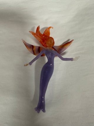 Rubius Glass - Suncatcher - Fairy - Purple body, striped wings -  - Glass Art - McMillan Arts Centre & MAC Box Office