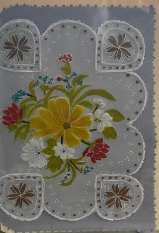 Penny Marshall - Card-  Bouquet on grey -  - Card - McMillan Arts Centre & MAC Box Office