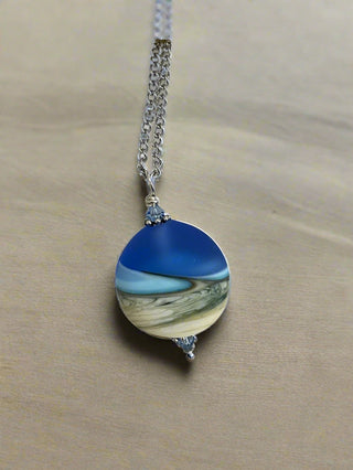Garry White (Glass in Motion) - Necklace - Lampwork pendant - Circle - 18" chain -  - Jewellery - McMillan Arts Centre & MAC Box Office