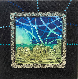 Margaret Bremner - Painting - Beach Grasses -  - Zentangle - McMillan Arts Centre & MAC Box Office