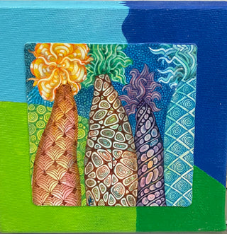 Margaret Bremner -Painting - Baobab Fantasia -  - Zentangle - McMillan Arts Centre & MAC Box Office
