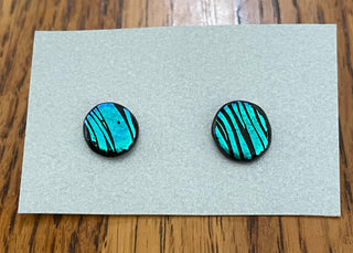 Robert Tutty - Earrings -  Dichroic glass - Round -  - Jewellery - McMillan Arts Centre & MAC Box Office