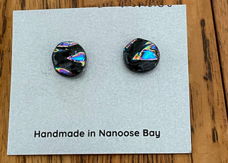 Robert Tutty - Earrings -  Dichroic glass - Round -  - Jewellery - McMillan Arts Centre & MAC Box Office