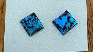 Robert Tutty - Earrings -  Dichroic glass - Square -  - Jewellery - McMillan Arts Centre & MAC Box Office