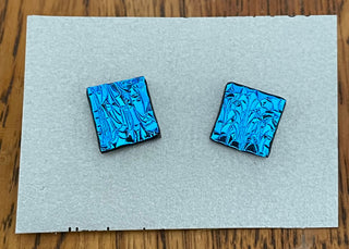 Robert Tutty - Earrings -  Dichroic glass - Square -  - Jewellery - McMillan Arts Centre & MAC Box Office