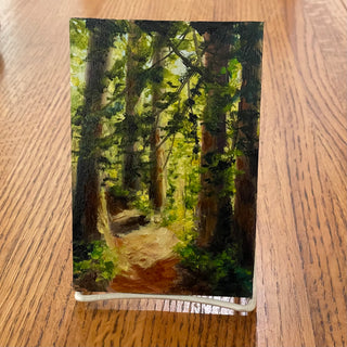 Margery Blom - Oil Painting - Heritage Forest - 4" x 6" -  - Painting - McMillan Arts Centre & MAC Box Office