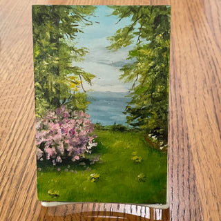 Margery Blom - Oil Painting - Milner Gardens  - 4" x 6" -  - Painting - McMillan Arts Centre & MAC Box Office