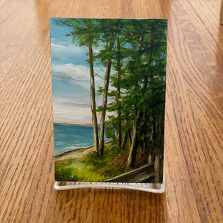 Margery Blom - Oil Painting - Rathtrevor Beach - 4" x 6" -  - Painting - McMillan Arts Centre & MAC Box Office