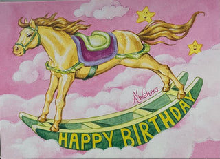 Andrea Walters - Card - Birthday Rocking Horse -  - Card - McMillan Arts Centre & MAC Box Office