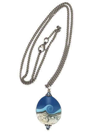 Garry White (Glass in Motion) - Necklace - Lampwork pendant - Oval - 18" chain -  - Jewellery - McMillan Arts Centre & MAC Box Office