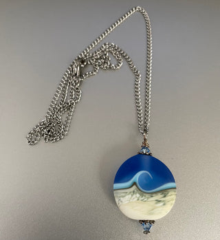 Garry White (Glass in Motion) - Necklace - Lampwork pendant - Circle- 18" chain -  - Jewellery - McMillan Arts Centre & MAC Box Office