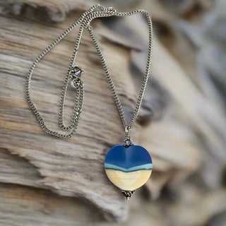 Garry White (Glass in Motion) - Necklace - Lampwork pendant - Heart shape- 18" chain -  - Jewellery - McMillan Arts Centre & MAC Box Office