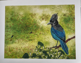 Julia Jenkins - Print - Blue Jay  (original painting by Twana MacArthur)  14" x 11" -  - Print - McMillan Arts Centre & MAC Box Office
