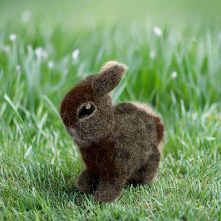 Kate Beauregard - Felted Bunny - Dark Brown -  - Fibre Art - McMillan Arts Centre & MAC Box Office