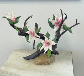 Penny Marshall - Mixed Media -White Flowers -  - Mixed Media - McMillan Arts Centre & MAC Box Office